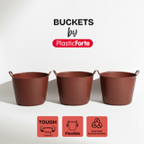 42L Round Heavy-Duty Tub – Red Earth (3-Pack Bundle)