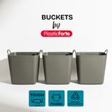 43L Square Heavy-Duty Tub - Storm (3-Pack Bundle)