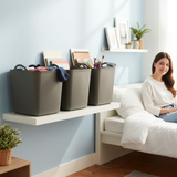 43L Square Heavy-Duty Tub - Storm (3-Pack Bundle)