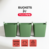 Bowwa® 43L Square Heavy-Duty Tub – Seagrass (3-Pack Bundle)